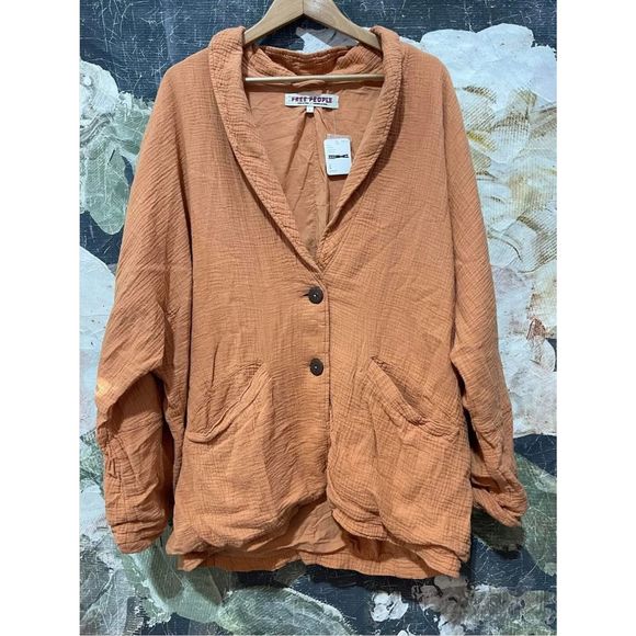 Free People Slouchy soft fabric jacket Size Large